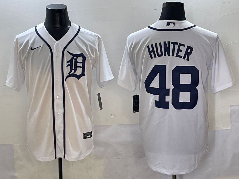 Men 2025 Detroit Tigers #48 Hunter White Game Nike MLB Jersey style 1